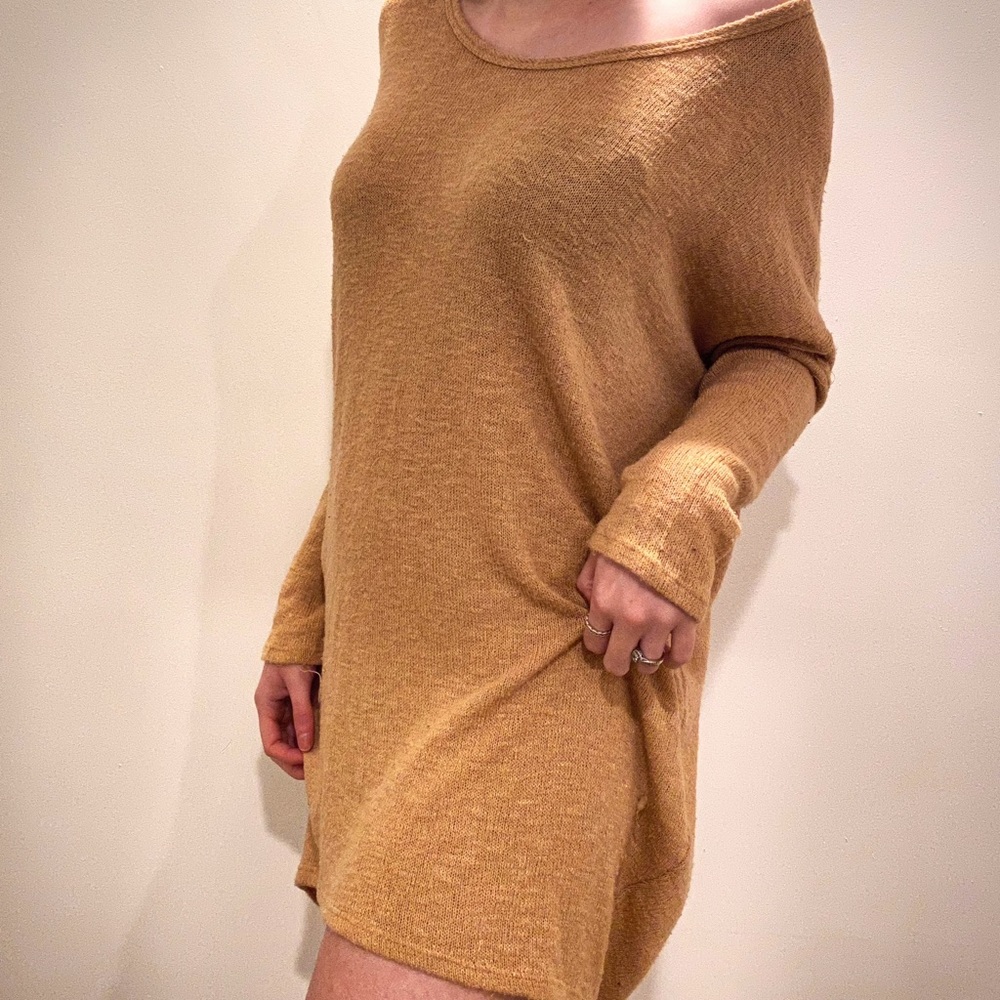 Beige knitted dress